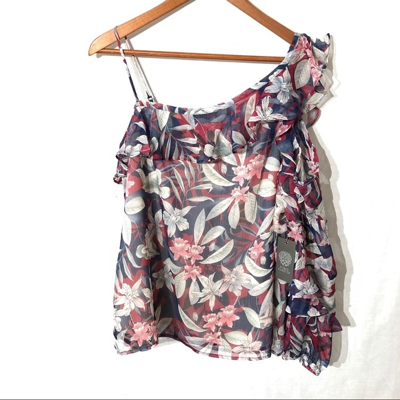 Vince Camuto one shoulder blouse. Size L 12/14 - Picture 4 of 8